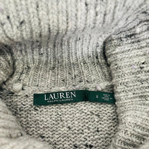 Lauren Ralph lauren NWOT Wool Blend Turtleneck Soft Sweater Dress S Light Gray - Picture 5 of 9